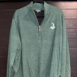 turtleson Pinehurst Green Quarter-Zip Sweater XXL